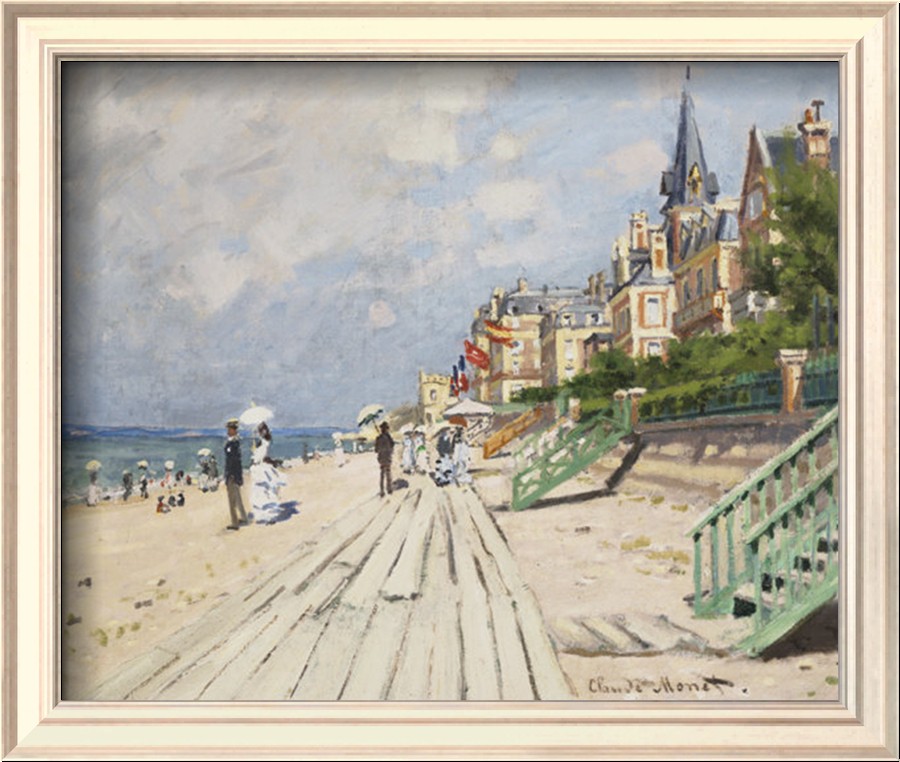 Beach at Trouville, 1870 - Claude Monet Paintings